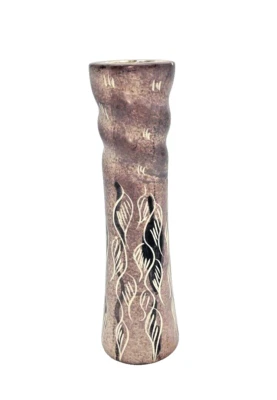 Candelabro de piedra de jabón de arte africano tallado a mano 6" Interport hecho a mano Kenia Foto 1 de 4