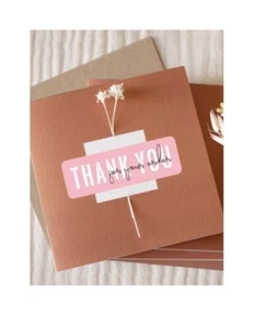 90 PC Pink Thank You For Your Order Stickers Small Shop Gift Package Sealing - Picture 1 of 10
