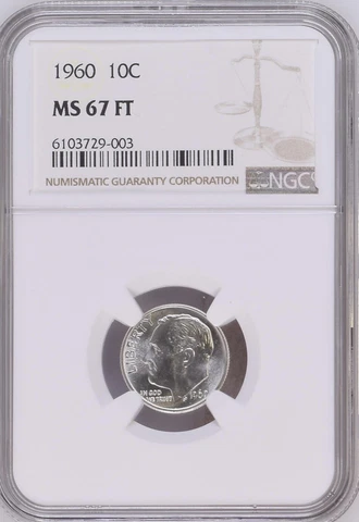 1960 10C FB Roosevelt Ten Cent NGC MS67FT   6103729-003 Cover