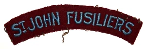 BRITISH MILITARY CAP BADGES, St. John Fusiliers Canadian Shoulder Title - Bild 1 von 2