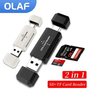 2-in-1 USB Typ-C & USB 2.0 SD/TF Kartenleser Adapter für PC/Laptop Zubehör - Bild 1 von 17