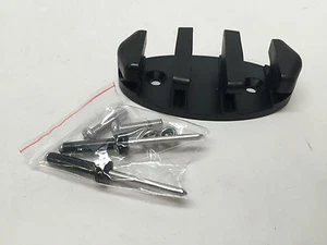MARINE BOAT CANOE KAYAK BLACK PLASTIC NYLON ANCHOR CLEAT SECURE BOW SAFETY LINE - Picture 1 of 5
