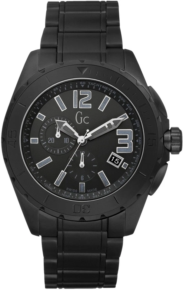 GUESS Collection GC X76011G2S Swiss Sport Class Black Ceramic Mens Watch