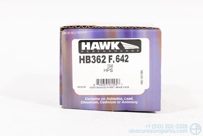 Pastilhas de freio traseiras compostas NOS Hawk HPS para 1991-1999 BMW E31 840i 850CSi - Imagem 1 de 3