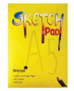 NUEVO A5 Sketch Pad - 20 Hojas - SILVINE UK - Imagen 1 de 2