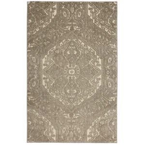 5x8 Mohawk Grey Medallion Floral Textured Area Rug 90837 81002 - Aprx 5' x 8' - Picture 1 of 4