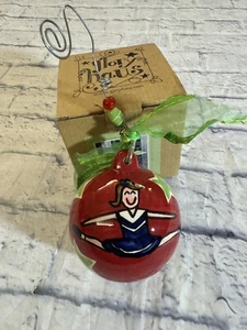CHEERLEADER BLUE UNIFORM CHRISTMAS ORNAMENT GLORY HAUS - Picture 1 of 4