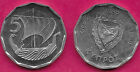 CYPRUS 5 MILS 1982 UNC 12 SIDED COIN,STYLIZED ANCIENT MERCHANT SHIP,DENOMINATION