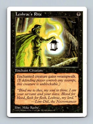 Magic The Gathering MTG - Leshrac's Rite - 5th Edition 1997 - Image 1 of 2
