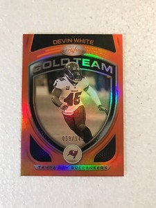 DEVIN WHITE 2021 PANINI NFL CERTIFIED GOLD TEAM ORANGE PARALLEL /149
