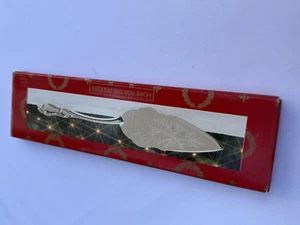 Vintage Silver Plated Pie Server Christmas Greetings Home for the Holidays - Picture 1 of 12