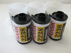 3 Rolls of Kodak 2238 Black & White Film Pan ISO 25 35mm x 36 Exposure - Picture 1 of 3