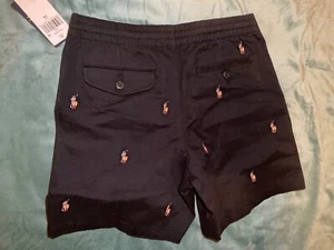 NWT Boys Polo Ralph Lauren Big Boys Prepster Stretch Chino Shorts Size 14 Black  - Picture 1 of 3