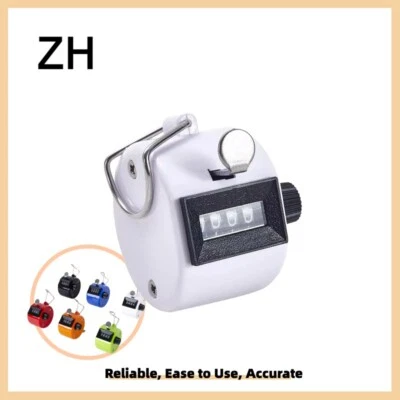 Número de 4 dígitos Dual Clicker Golf contador manual branco prático conveniente - Imagem 1 de 4