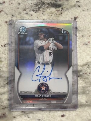 2023 Bowman Chrome Draft Autographs Refractors #CDACFI Cam Fisher AUTO /499 B2 - Image 1 of 2