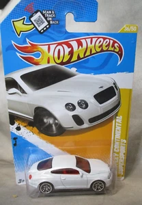 Hot Wheels 2012 New Models Bentley Continental SS White 1:64 Scale Diecast - Bild 1 von 4