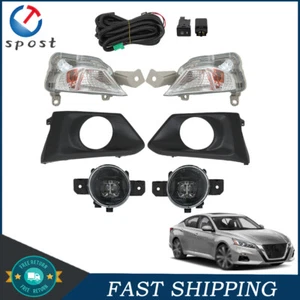 Left&Right Fog Lights LED+Turn Signal Lights Halogen For 2019-2021 Nissan Altima - Picture 1 of 11