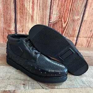 Men's Stingray/Ostrich Print Leather Shoes Western Zapato Avestruz y Mantarraya - Picture 1 of 12