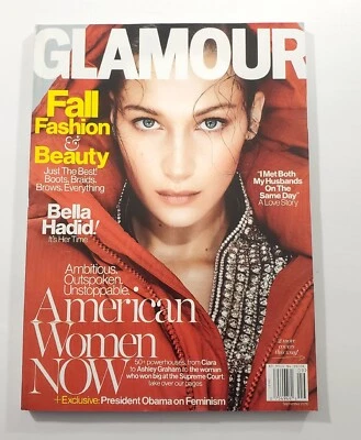 Bella Hadid Glamour Magazine Sep 2016 Ciara Ashley Graham President Obama Foto 1 de 4