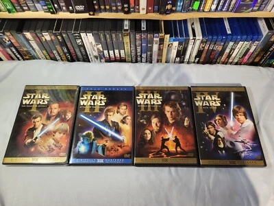 Star Wars Episode 1 2 3 4 DVD Lot Foto 1 de 4
