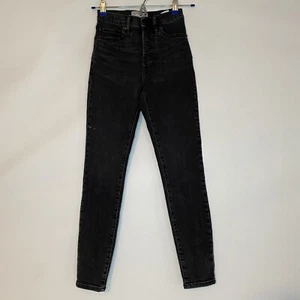 Everlane High Rise Skinny Ankle Denim Jeans Dark Washed Black Womens Size 24 - Picture 1 of 11