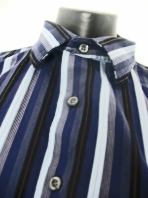 Men’s Apt 9 Slim Fit Button Down Dress Shirt-Blue stripes- Size L - Image 1 of 4