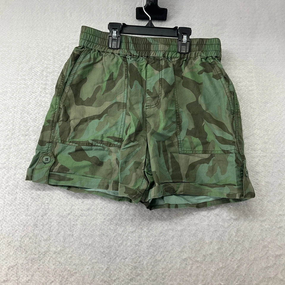 Sanctuary Camoflauge Shorts Womens Size 27 Standard Surplus Green Pull On Chino - Image 1 of 4