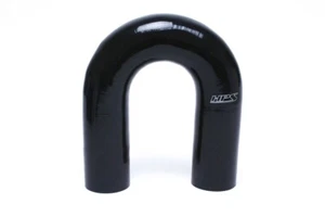HPS 5/8" ID Reinforced Silicone 180 Degree U Bend Elbow Coupler Hose Black 16mm - Picture 1 of 4