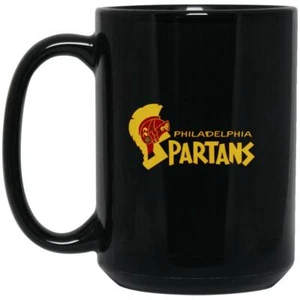 Philadelphia Spartans Mug 15 oz. Black Glossy Ceramic | ASL Soccer Team - Picture 1 of 1