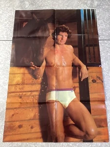 Hot Guy Sexy Guy Vintage 1982 Poster Underwear Model And Horse Gay Interest - Picture 1 of 4