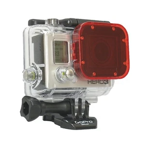 GoPro Hero3 Red Dive Filter-Snap On Accessory GoPro Hero3 White Silver Black - Picture 1 of 3