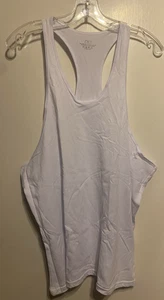 Unbranded Bodybuilding stringer Tank top white size XL Cotton New no tags NWOT - Picture 1 of 6