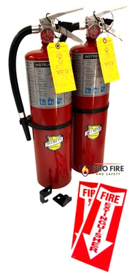 全新 5 磅七叶树 - ABC 干化学灭火器 带认证标签 (2 包) — 第 1/2 张图片