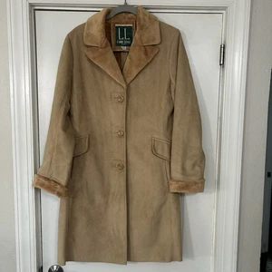 Vintage Larry Levine Penny Lane Coat Women’s M Brown Bougie Retro Mob Wife EUC - Picture 1 of 15