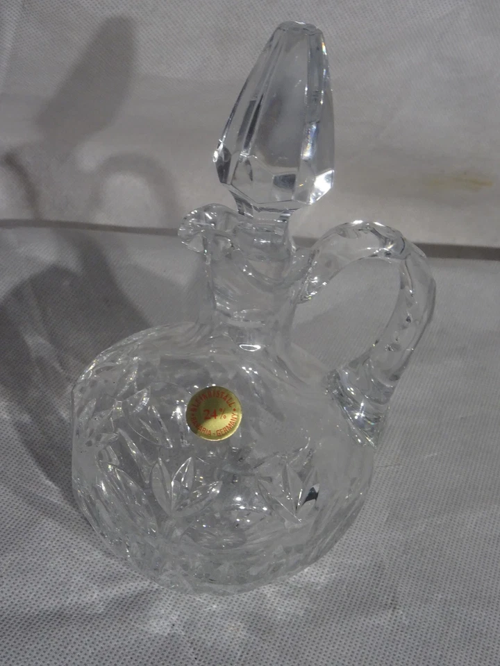 Karaffe Bleikristall 24%, Höhe 19 cm, Gewicht 618 gramm Bavaria-Germany. - Bild 1 von 4