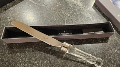 Faca nupcial de cristal Lismore Waterford - Imagem 1 de 4