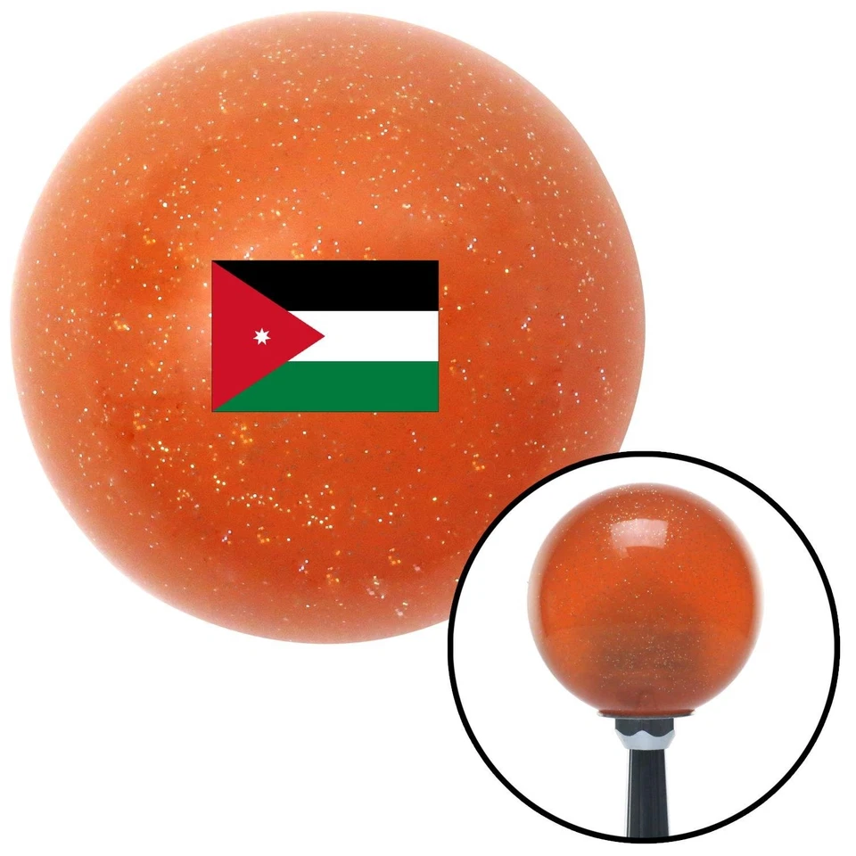 Jordan Orange Metal Flake Shift Knob w/ M16x1.5 Insert Shifter Auto Manual Brody - Image 1 of 4