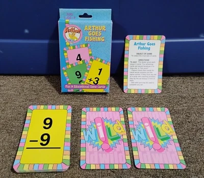 Vintage 1997 Arthur Goes Fishing Card Game Educational Math Card Game COMPLETE - Image 1 of 4