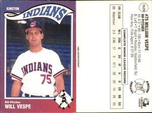 Will Vespe 1990 Kinston Indians #15 RC Card FREE SHIP *AutographDen* - Picture 1 of 1