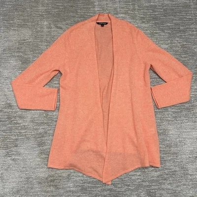 41 Hawthorn Cárdigan Suéter Mujer 2XL Coral Cachemira Frontal Abierto Cortina Cápsula Foto 1 de 4