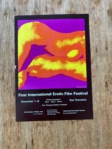 FIRST INTERNATIONAL EROTIC FILM FESTIVAL Dec 1970 handbill Paul Kagan original - Picture 1 of 2