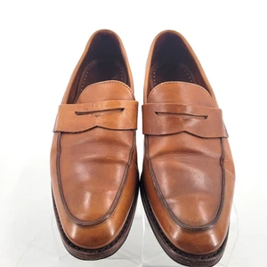 Brooks Brothers Herren Größe 10 D Braun/Hellbraun Leder Penny Halbschuhe Slipper - Bild 1 von 11