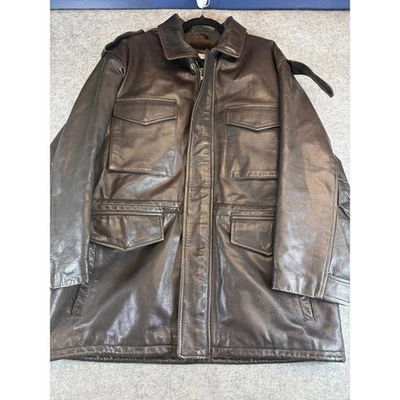 Винтажная кожаная мужская полевая куртка Cooper армии США большая на молнии военная для улицы - Изображение 1 из 4