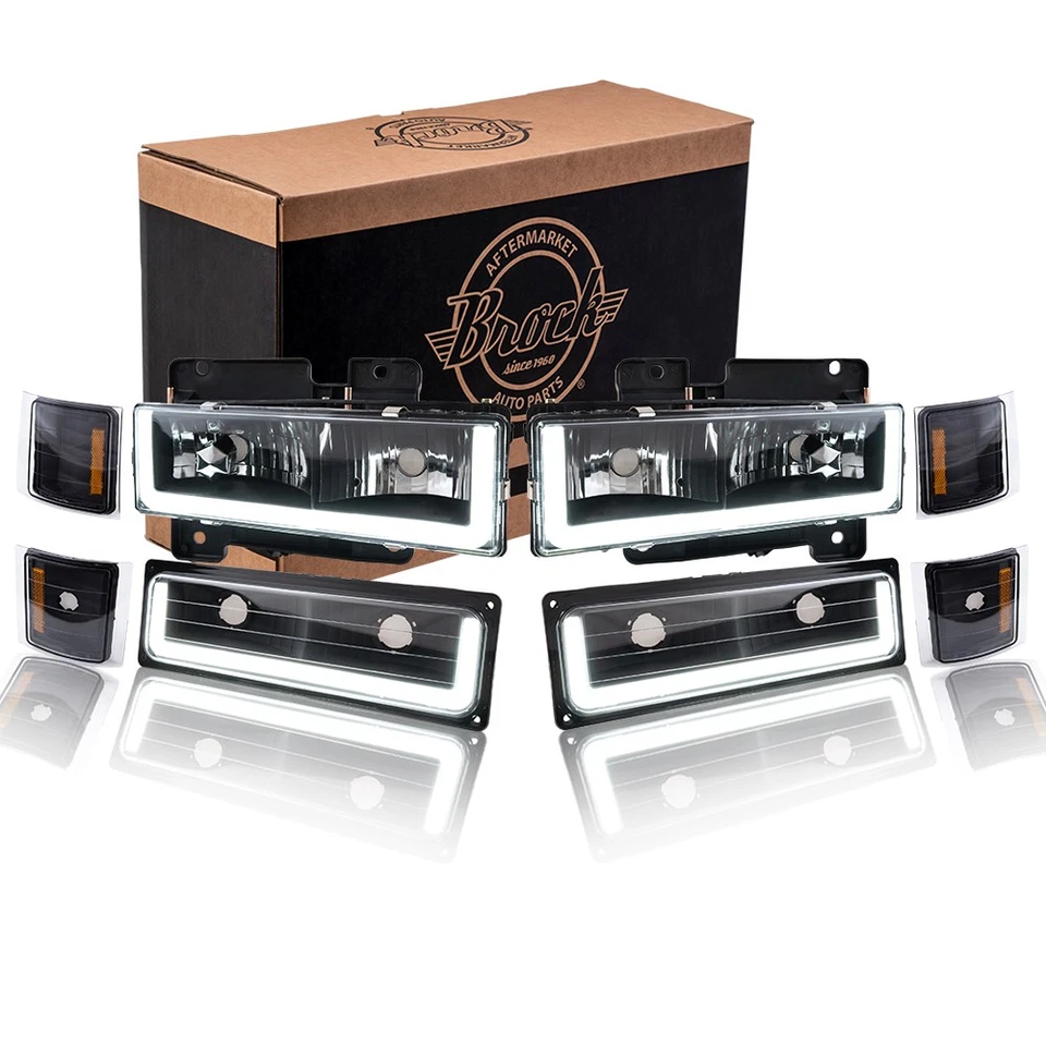 Juego de luces Brock Performance 8 piezas negras para camioneta Chevy C/K Tahoe Suburban Foto 1 de 4