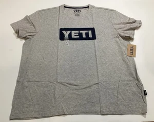 HERREN YETI GRAUES T-SHIRT MIT GROSSEM LOGO VORNE ~ XXX Large, XXXL, 3XL NEU - Bild 1 von 7