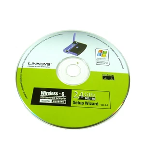 Disco de software Linksys SetupWizard versión 4.2 para adaptador de red USB inalámbrico-G - Imagen 1 de 2