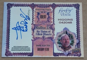 Upper Deck Firefly The Verse GI Gregory Itzin Autograph - Picture 1 of 2