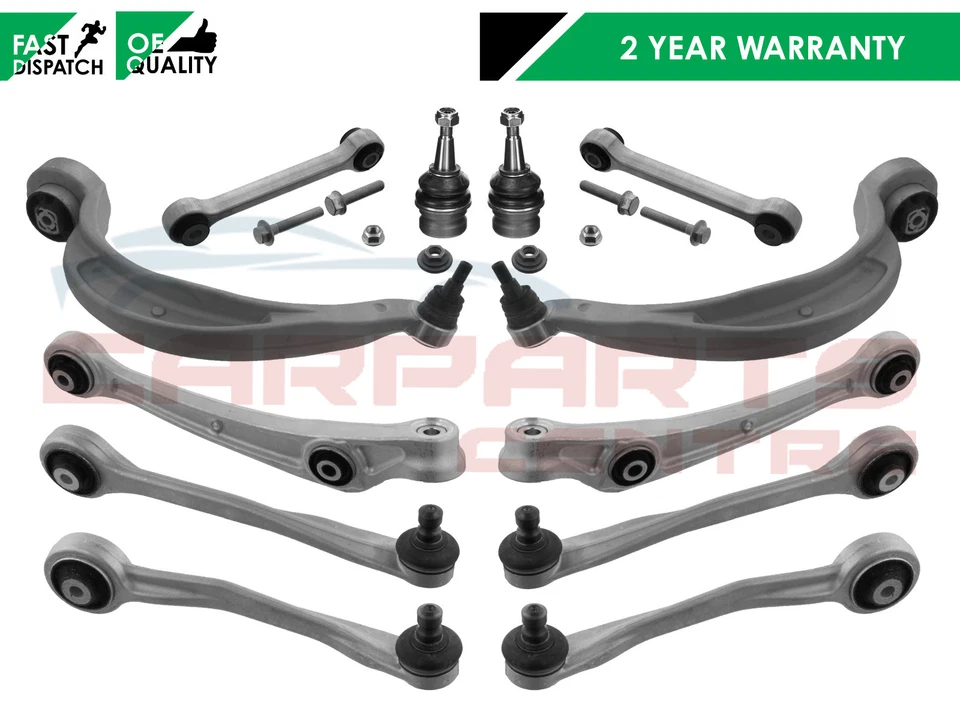 FOR AUDI A4 B8 2.0 TDI 2011-2015 FRONT UPPER LOWER SUSPENSION ARMS LINKS KIT SET - Image 1 of 1
