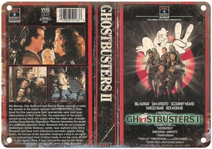 1989 Ghostbusters 2 Video VHS Cover 12" x 9" Reproduction Metal Sign - Picture 1 of 1
