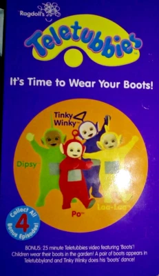 Teletubbies~It's Time To Wear Your Boots (VHS-2004)PBS~RARE Promo Video*VHTF New - Image 1 of 2
